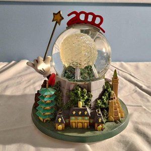 Vintage Disney Collector's Snow Globe and Music Box - Epcot 2000